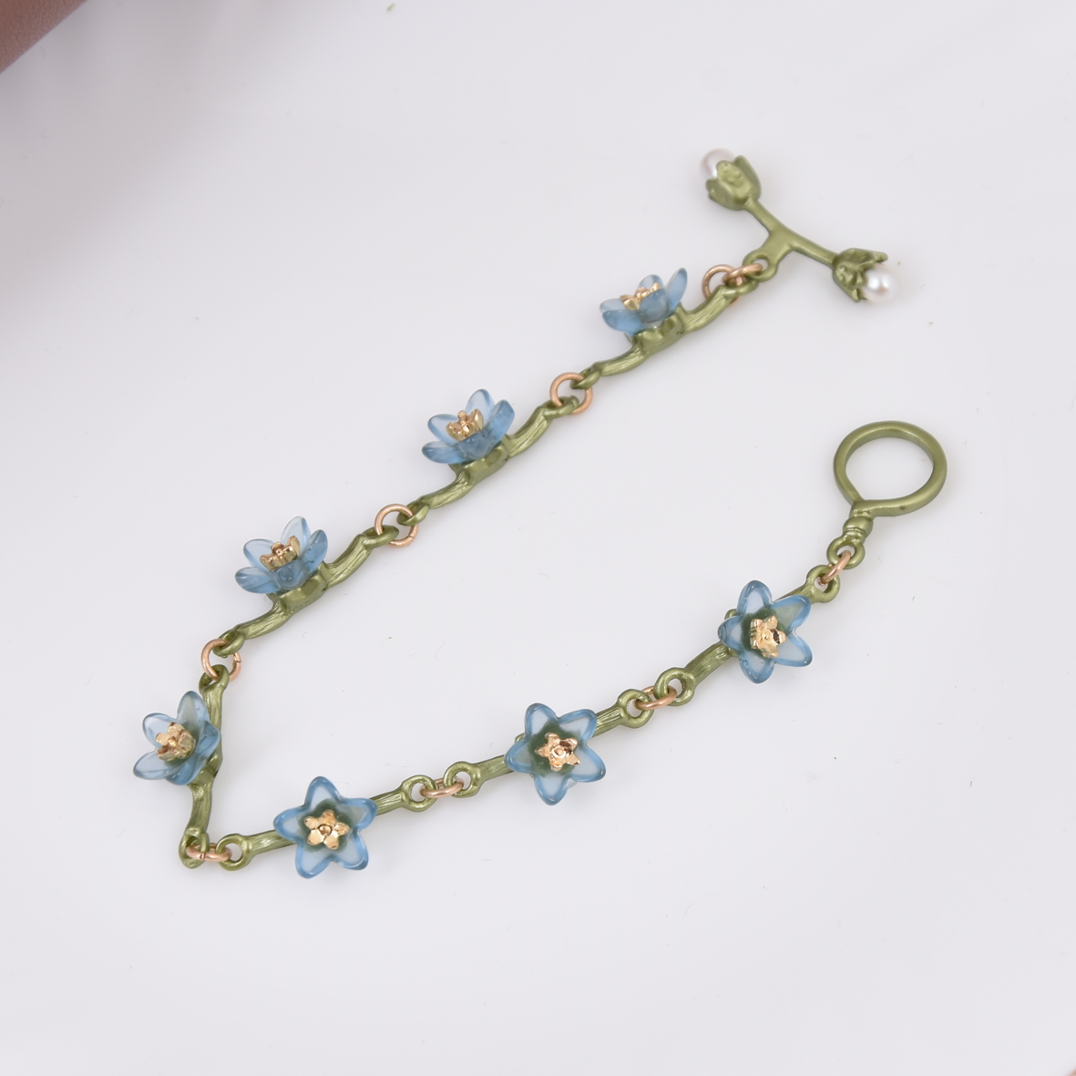 小众设计勿忘我网红蓝色手链女韩版简约个性闺蜜手链