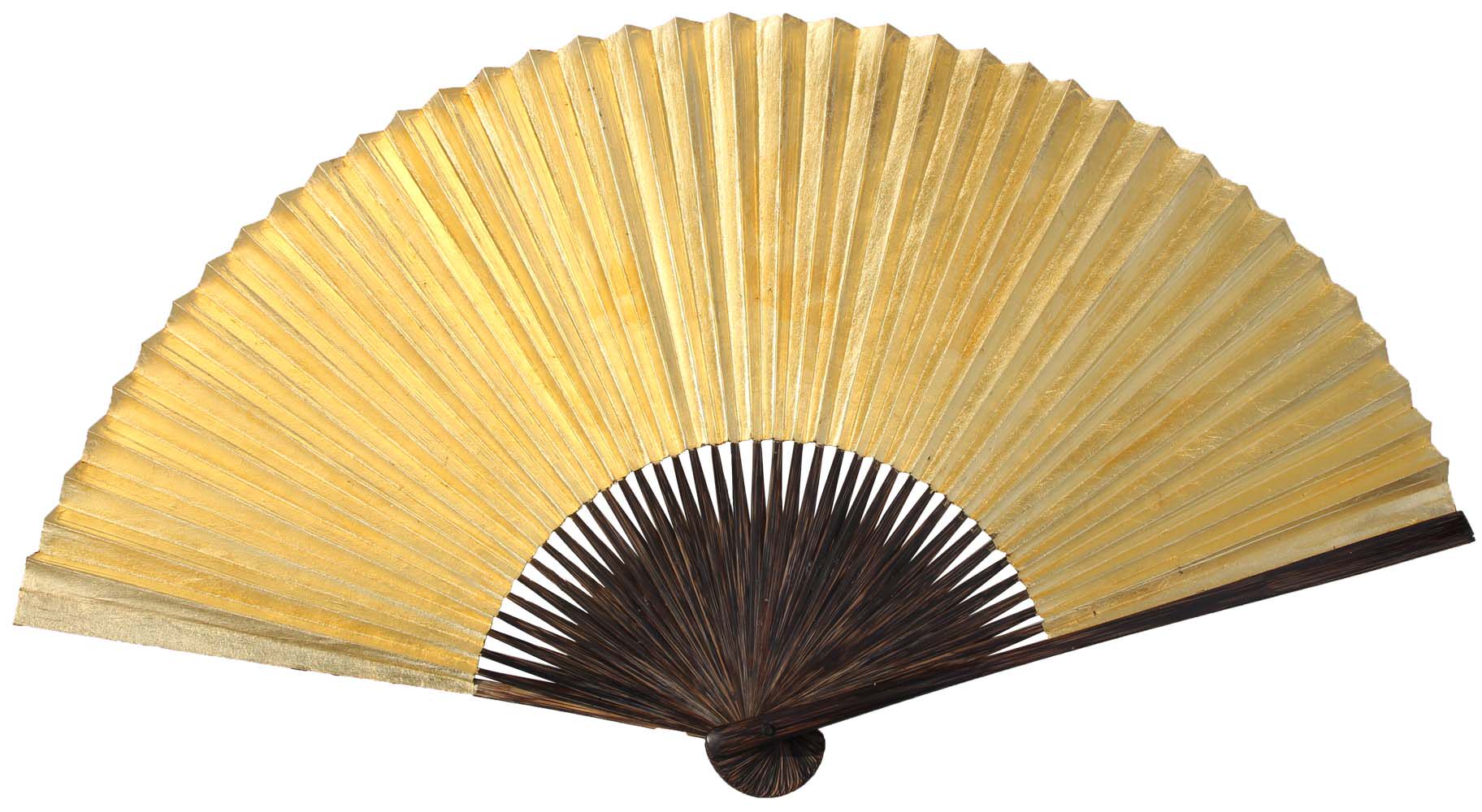 纯金贴箔折扇扇子仙宝金箔泥金扇工艺戏曲高档工艺扇