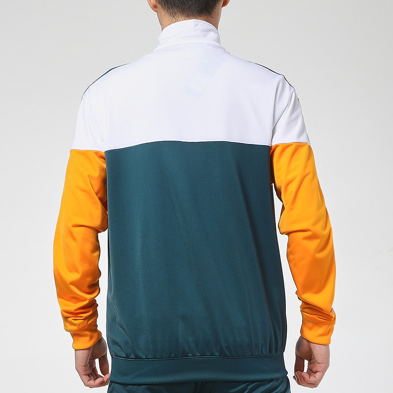 迪达斯三叶草运动服2021春款撞色三道杠立领夹克男士外套运动茄克