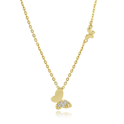 锁骨链之家韩国金项链项链简约蝴蝶套链141328颈饰