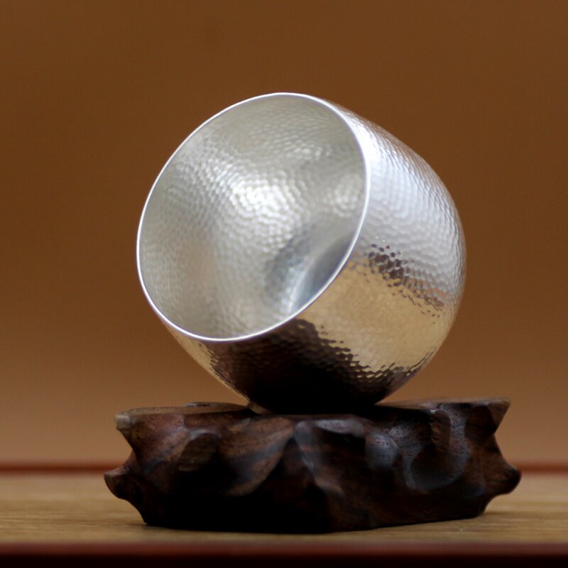 茶杯纯银水杯手工杯子银泡茶壶酒杯茶杯