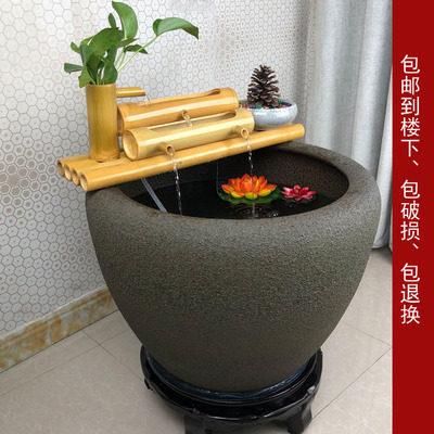 鱼缸陶瓷家用水缸睡莲庭院风水锦鲤清仓金鱼缸花盆