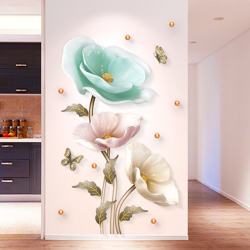 墙上墙壁遮丑装饰墙贴瑕疵贴画墙纸小洞家用墙贴