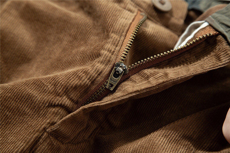 moratatolkien弹力灯芯绒长裤面料挺拔厚实合体锥形休闲裤