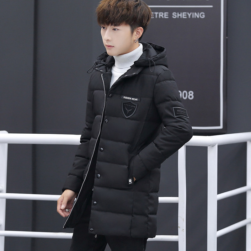 14青少年棉衣男13初中学生15岁男孩子12中长款棉袄16羽绒棉服外套