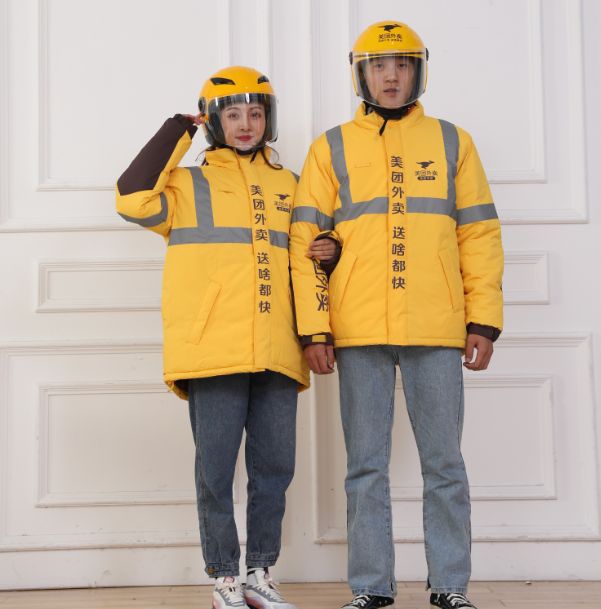 美团外卖冲锋衣工作服骑手装备秋冬服装外套卫衣服防晒衣优选马甲