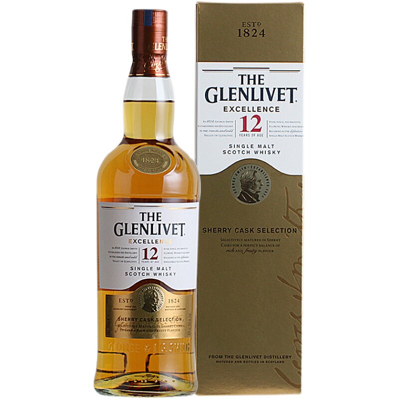 theglenlivet格兰威特年初雪莉朵拉单一麦芽威士忌威士忌