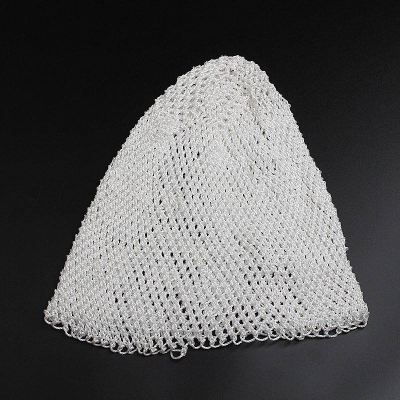 白色编织手工尼龙加粗网捞大鱼网兜鱼塘海鲜抄网头