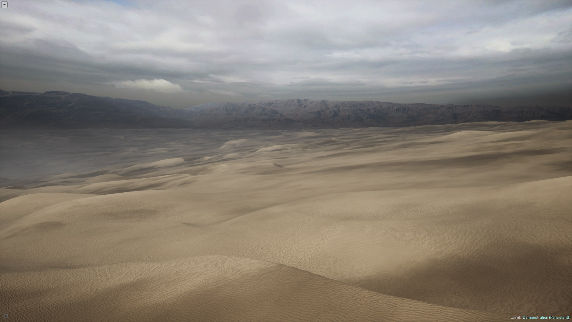 昏暗荒漠沙漠山脉地形游戏游戏场场景虚幻ue4设计素材