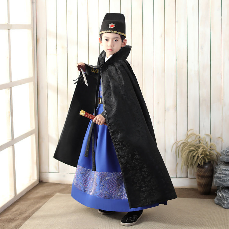 男童明朝汉服中国国风儿童飞鱼古装武士侠客儿童演出服