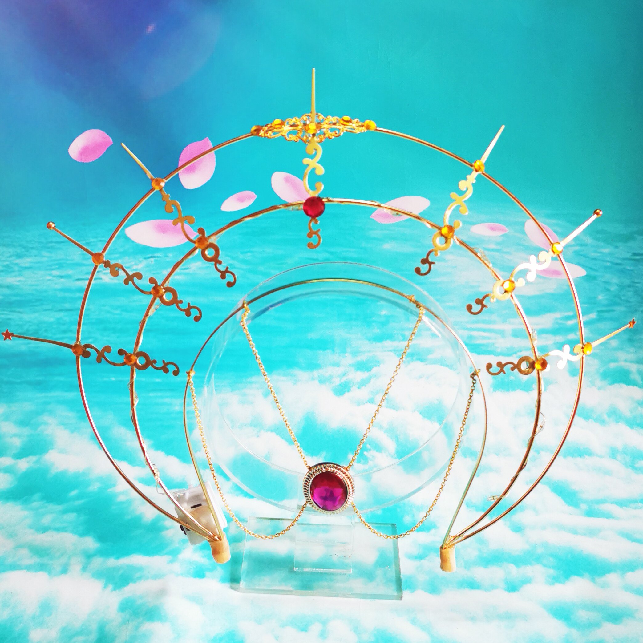 叶罗丽精灵第九季仙子白光发光圣母光环头箍万圣节发饰