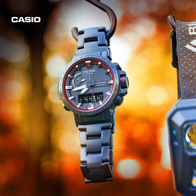 casio卡西欧手表男protrek户外登山太阳能动力运动手表prw30yt