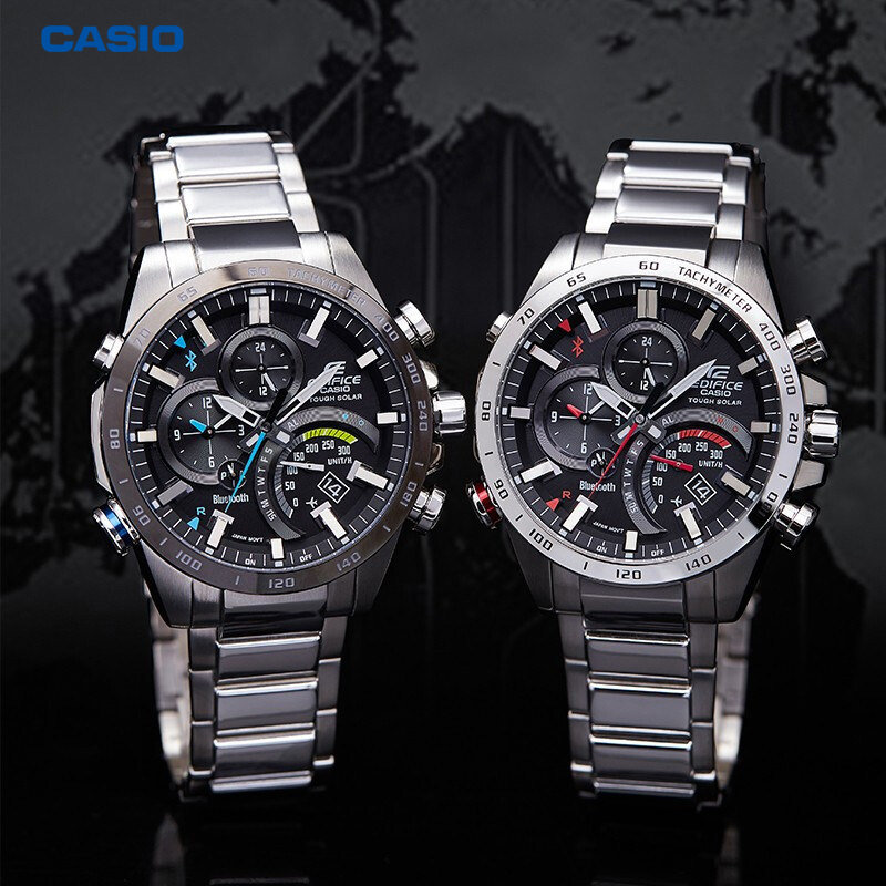 石英男表eqb casio卡西欧手表男 edifice商务蓝牙休闲时尚 501系列