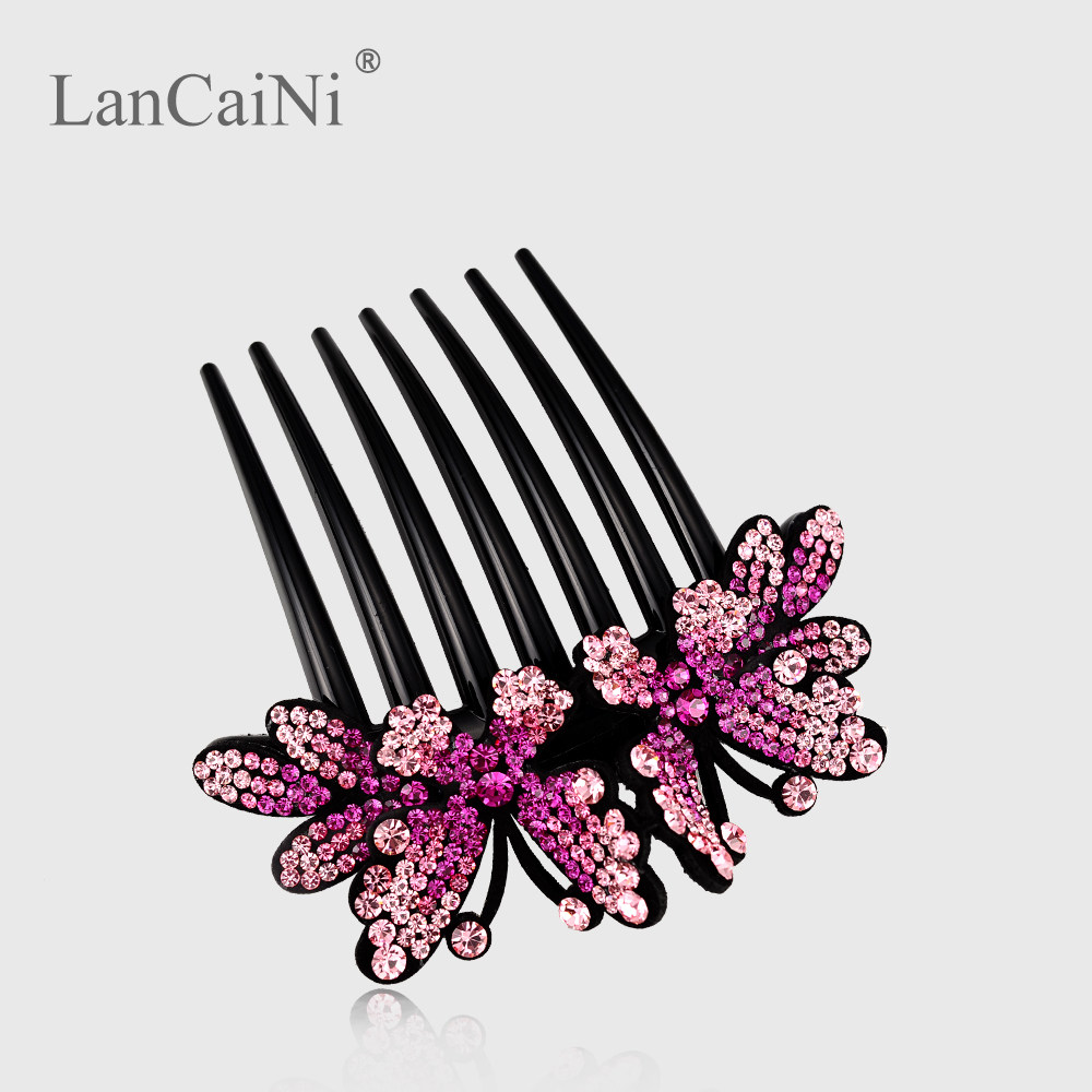 发梳插梳发饰百搭韩国蝴蝶梳卡发夹盘发神器发饰