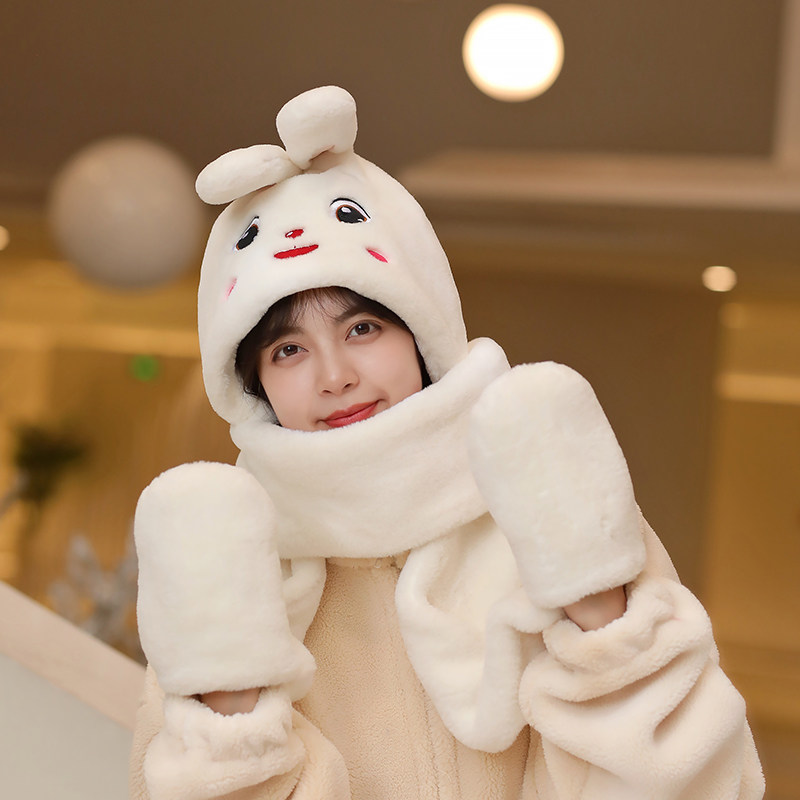 兔子耳朵帽子子女秋冬冬天可爱卡通甜美卖萌帽子