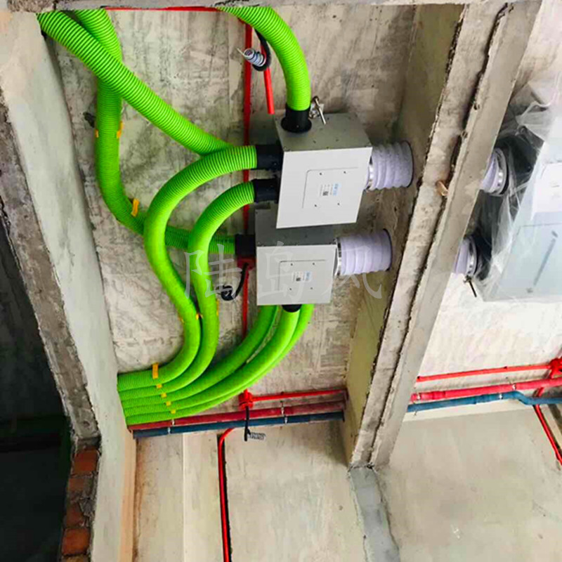 新风pe管新风管波纹管消音环保110pe中央系统室内新风系统