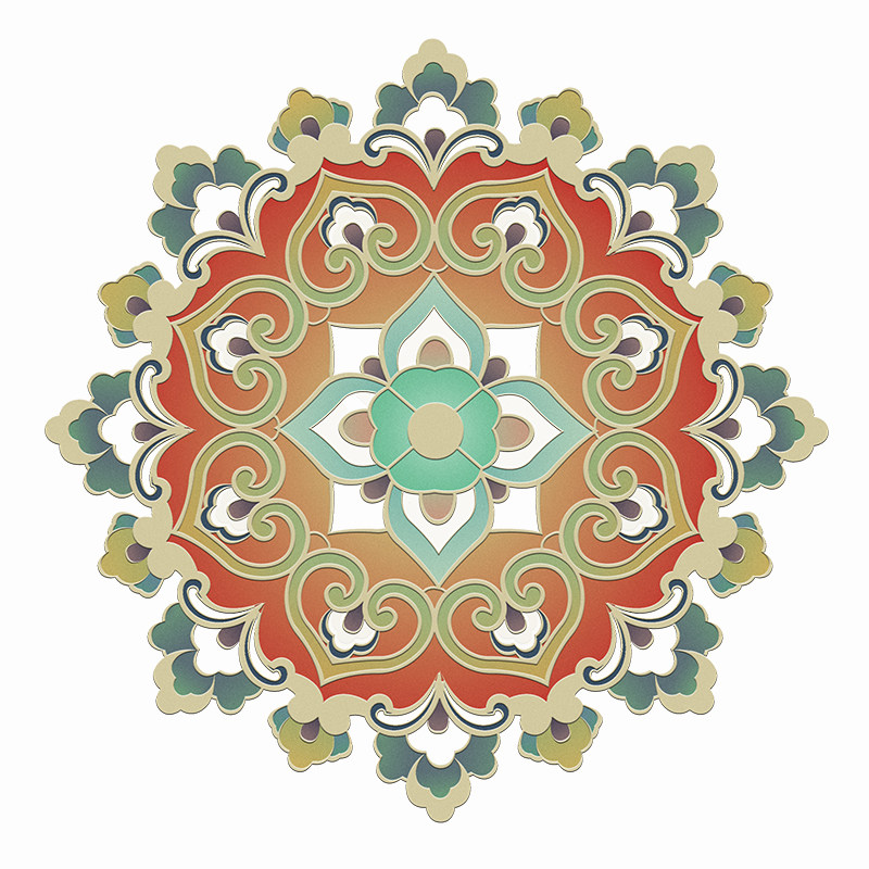 敦煌研究院 壁画元素渐变色镂空金属书签套装 简约 中国风 送女友