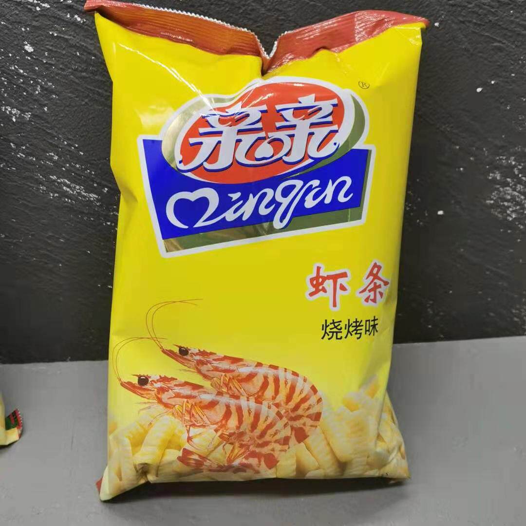 亲亲虾条经典大包包装80g5包膨化食品怀旧休闲膨化食品