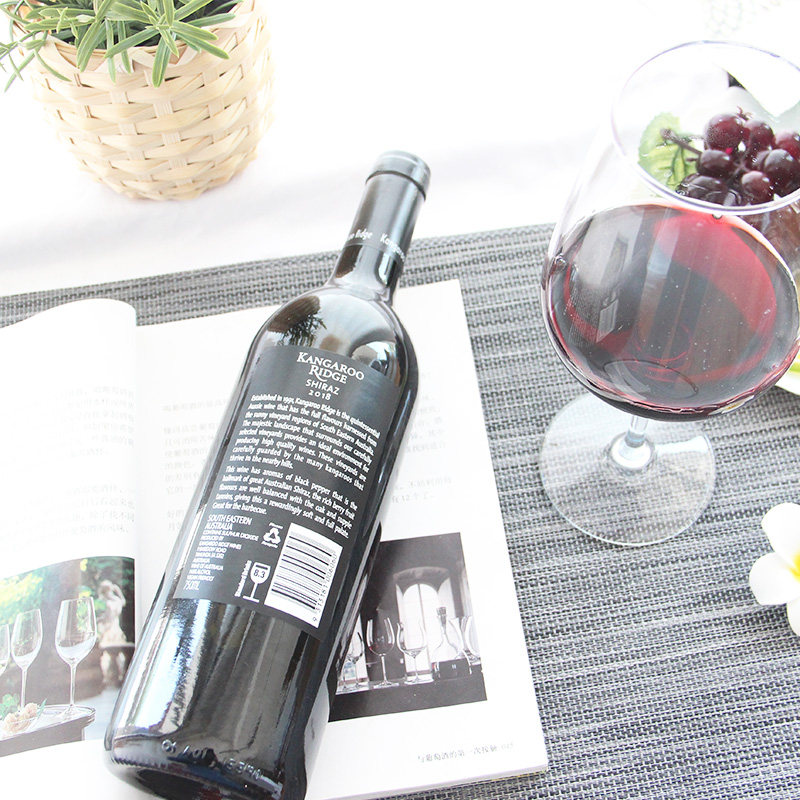 澳洲进口红酒kangarooridge袋鼠山14度西拉设拉子红葡萄酒单支干红