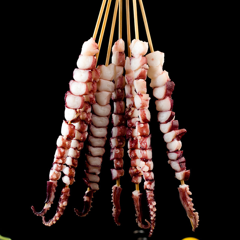 章鱼鱼龙珠串烧烤食材铁板鱿鱼须小串新鲜冷冻冷冻章鱼