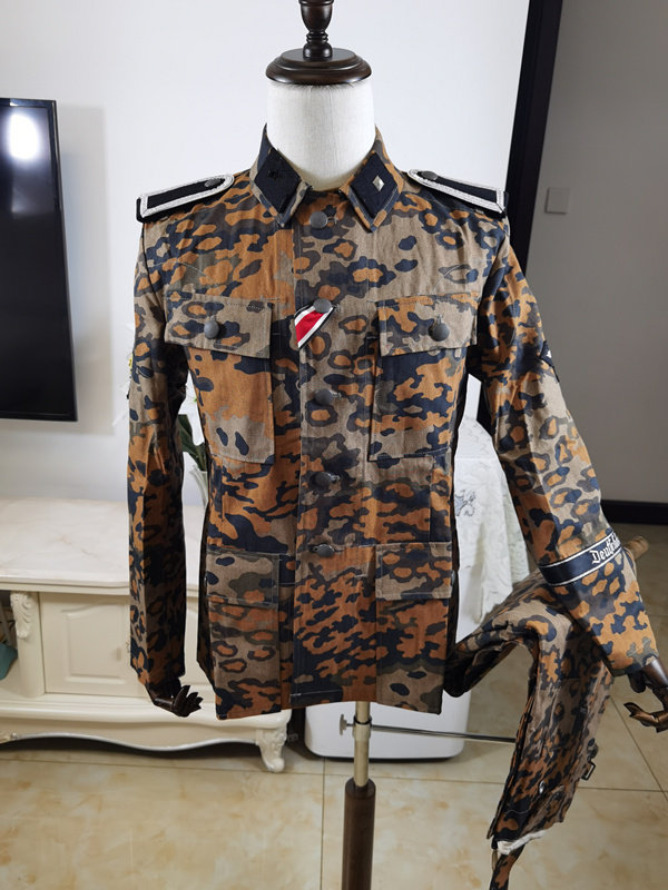 迷彩精英橡树树叶m43下士上衣伪装野战套装夹克