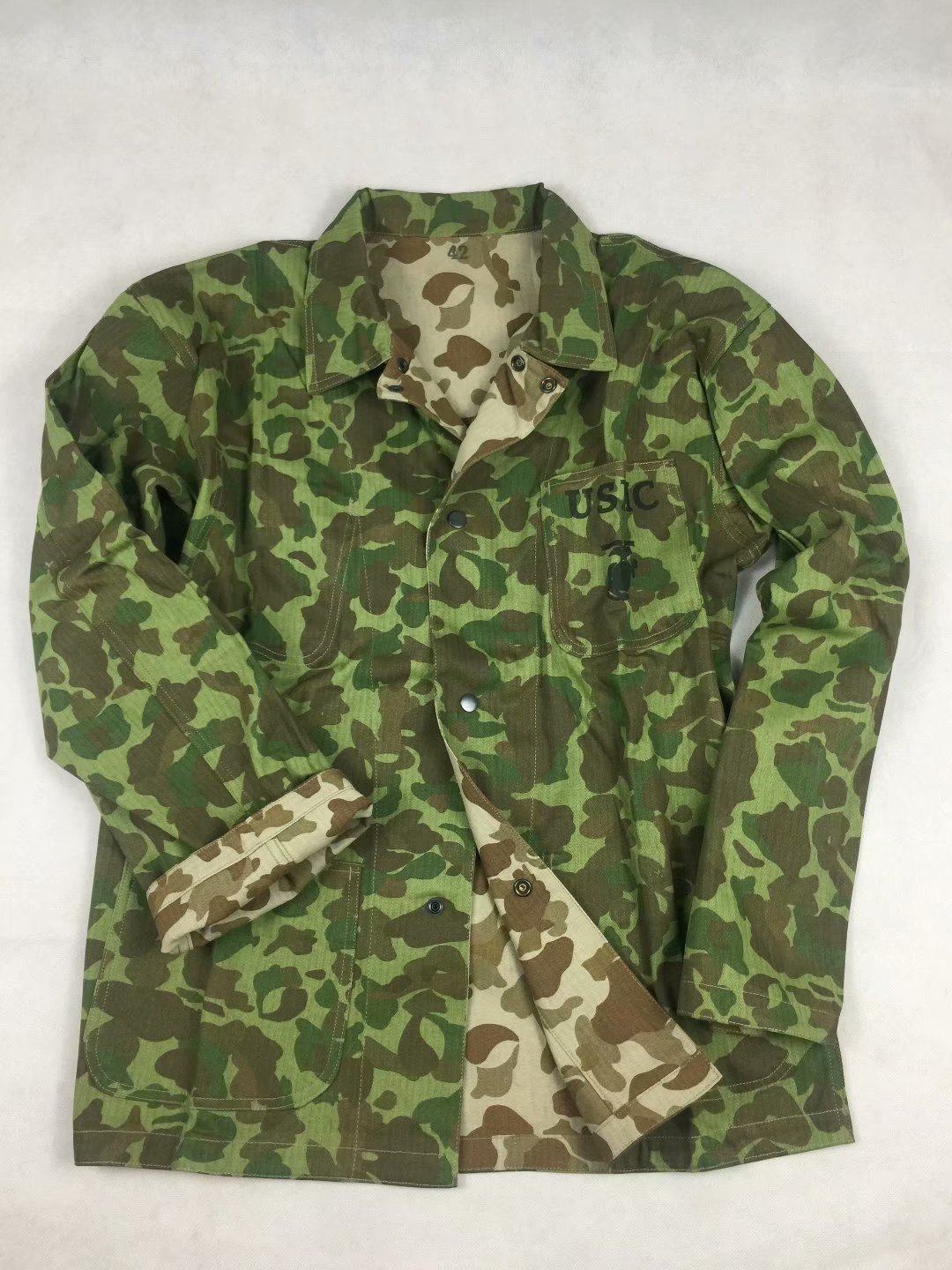 迷彩太平洋二战美国海军陆战队usmc猎鸭ww2美军套装风衣