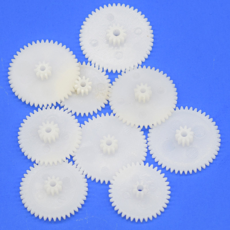齿轮双层塑料电机m05模数减速小马达塑胶齿条四驱车零配件