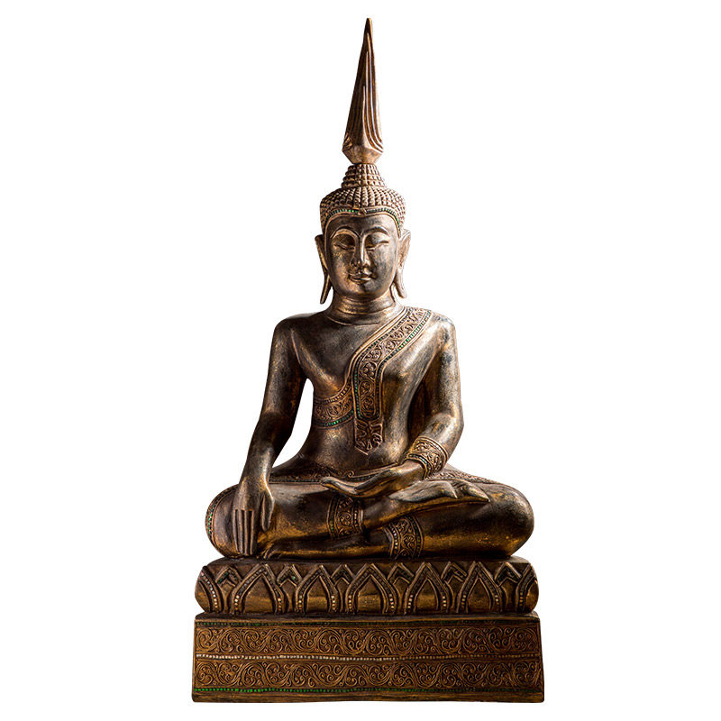 异丽泰国木雕释迦牟尼佛泰泰式会所装饰寺庙家居摆件