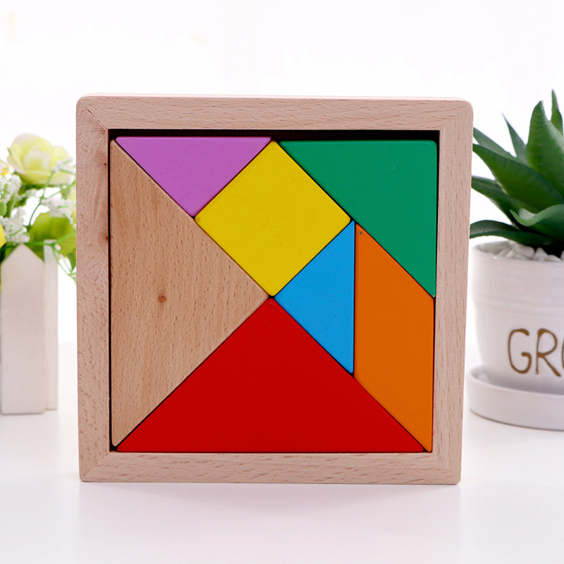 七巧板拼图通用专用比赛加厚大号益智玩具幼儿园拼板计划表