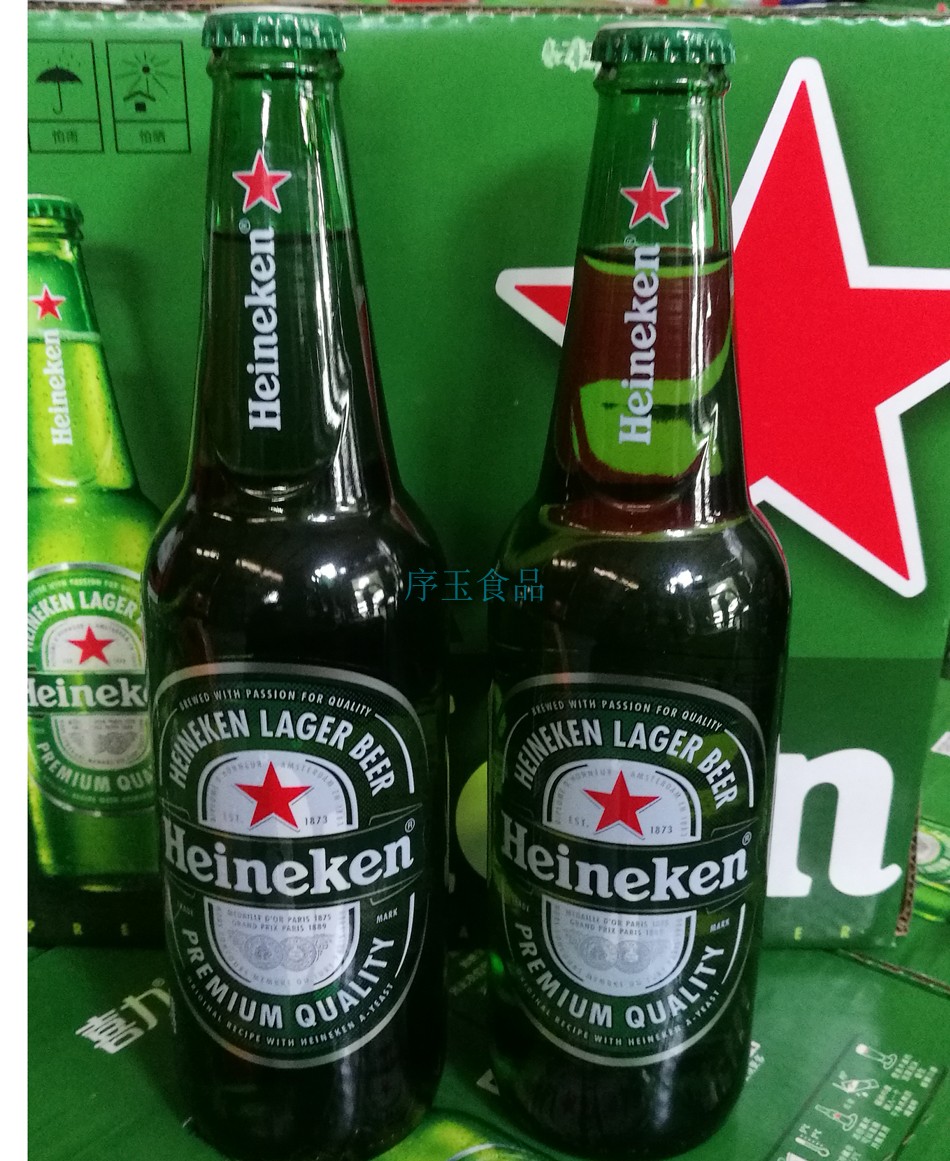 啤酒喜力500ml瓶装玻璃瓶大瓶啤酒