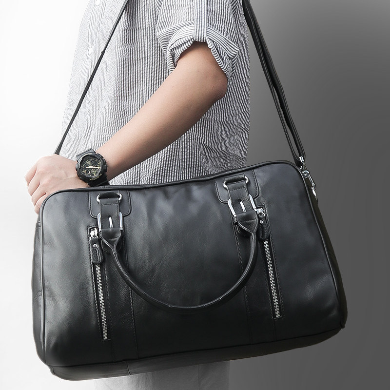 古牛牛王真皮短途出差旅行包男士大容量油蜡手提包旅行袋