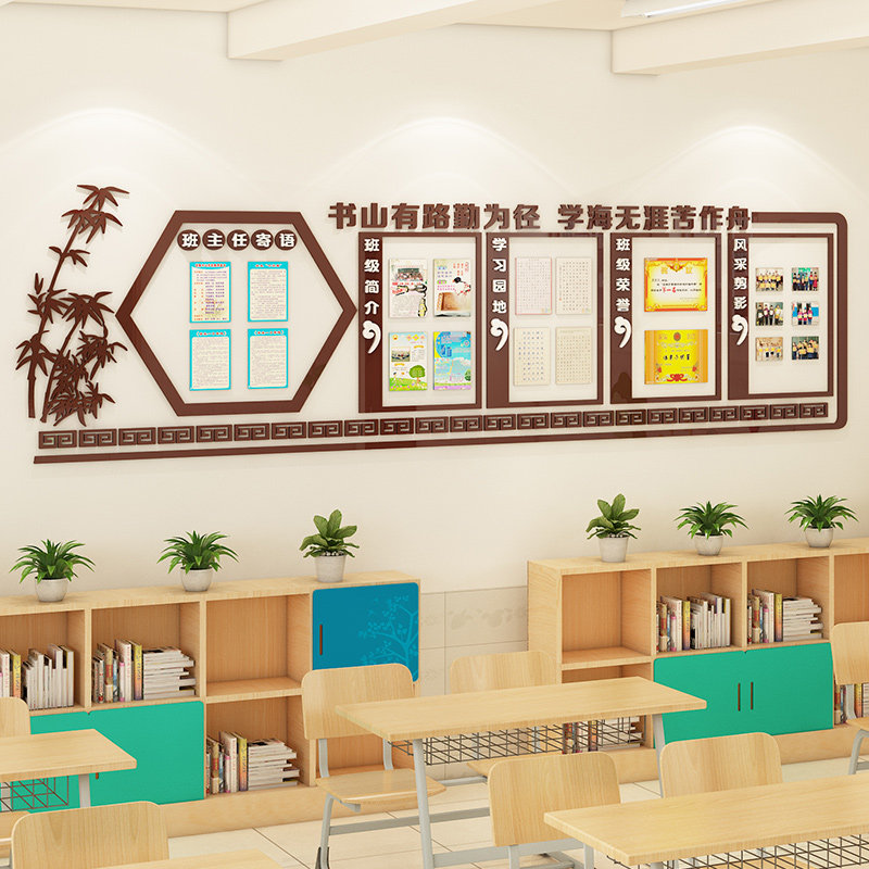 教室布置装饰初高中小学班级文化创意学习园地公告栏墙贴