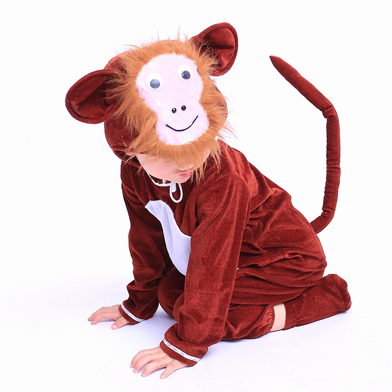 儿童表演小猴子演出服舞蹈2019六一新款猴子动物儿童演出服