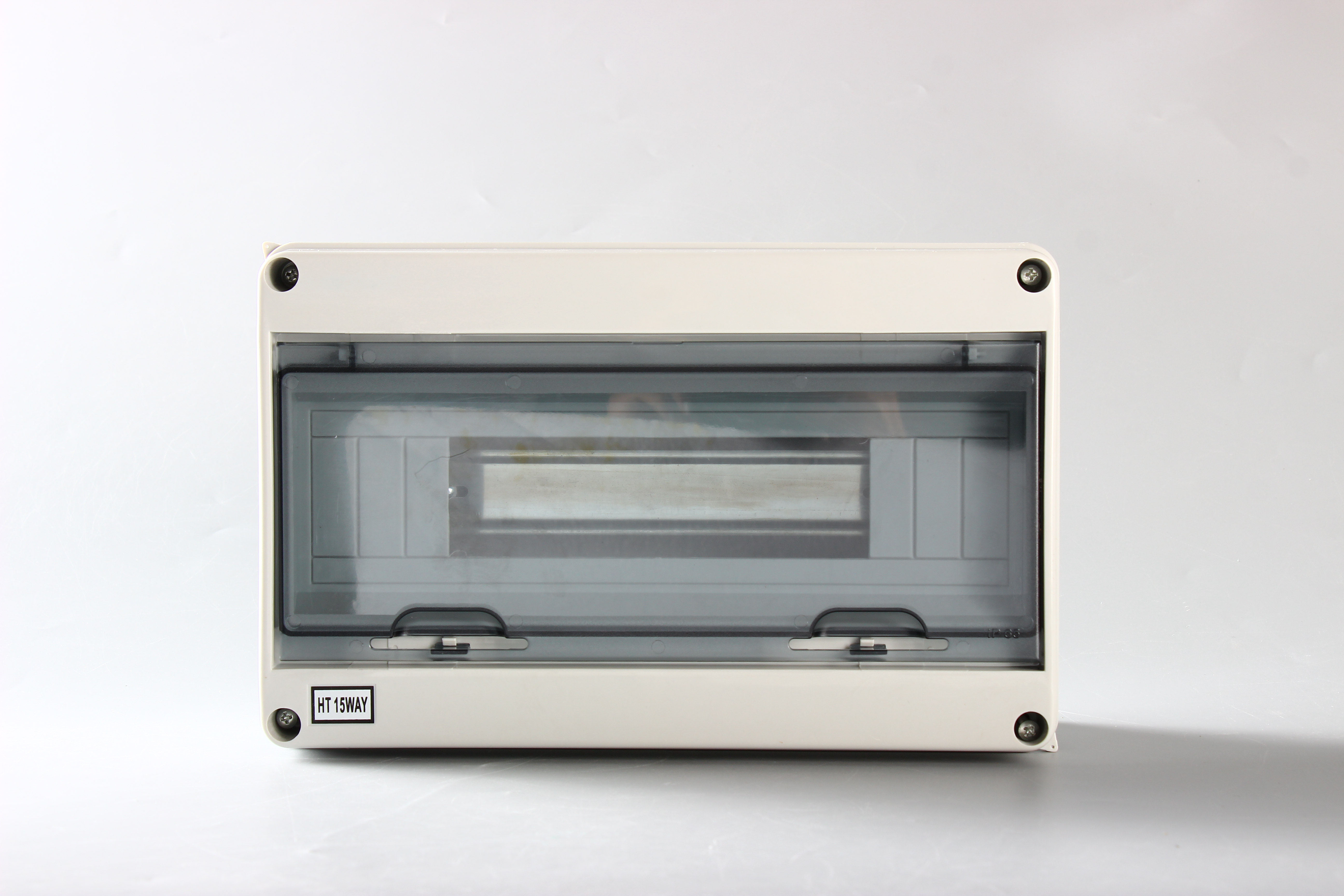 ht15回路户外防水配电箱塑料明装强电箱带透明强电布线箱