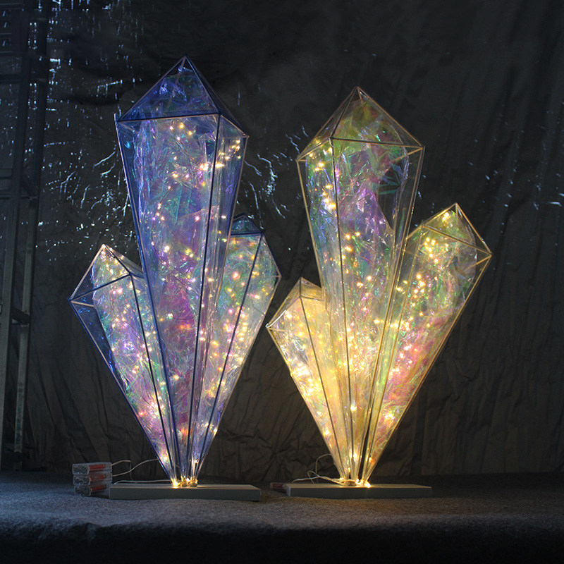 婚庆布置场景舞台装饰用品灯光婚礼路引pvc水晶婚庆绢花