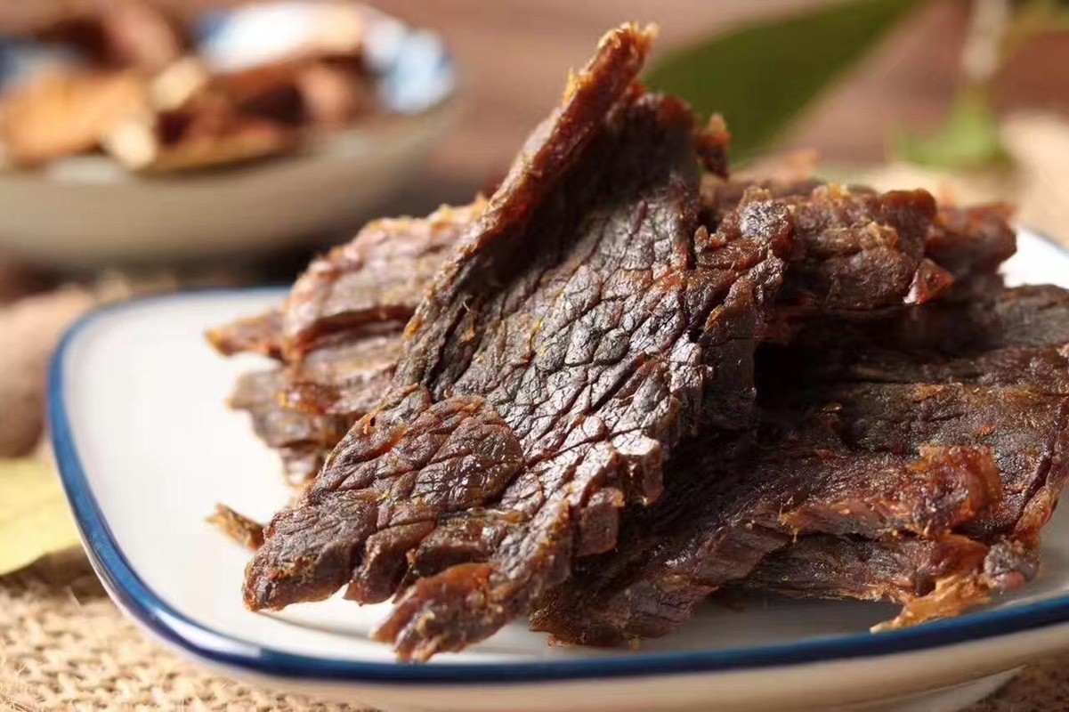 温州特产康森湖人手撕黄牛肉干五香香味黄牛后腿牛肉类