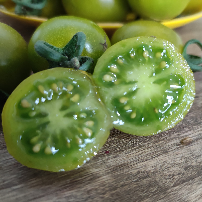 新鲜绿新鲜绿宝石双色西红柿小西水果圣女果千禧小番茄番茄