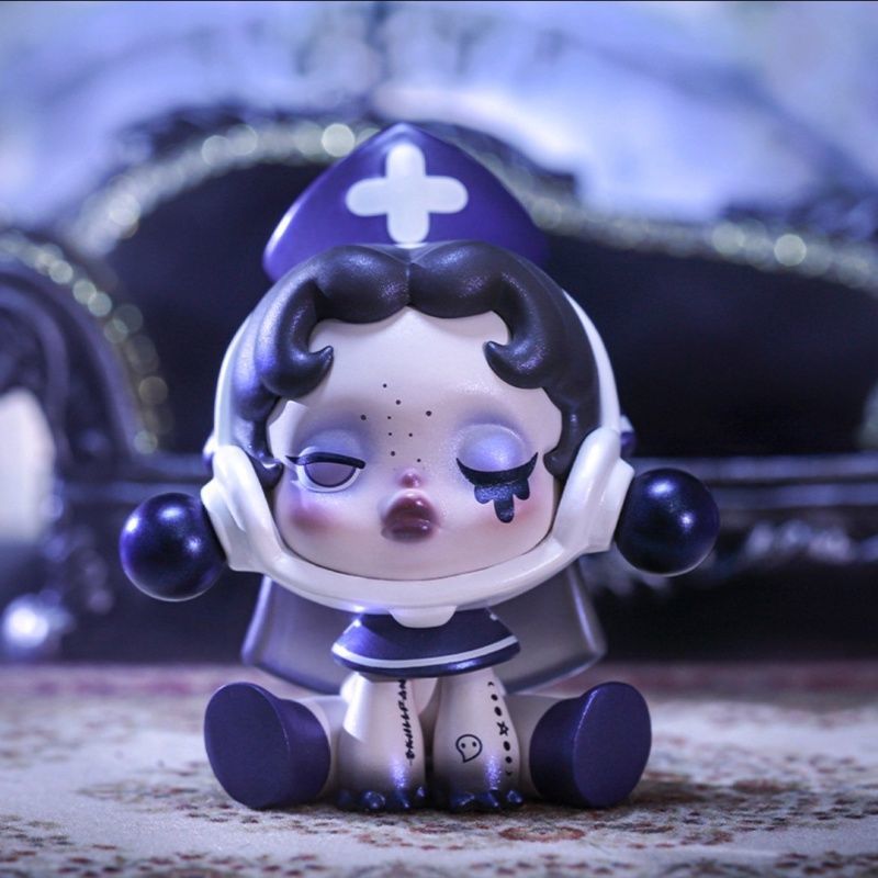 密林古堡盲盒一套skullpanda手办血色玫瑰爵士隐藏潮玩盲盒