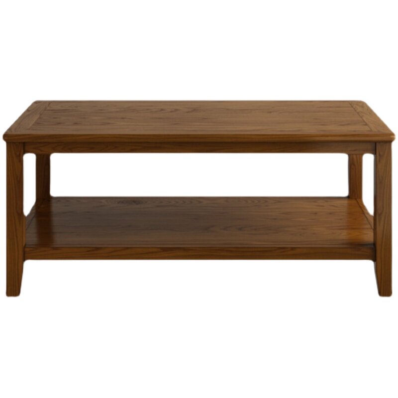 美式实木茶几客厅长条几家家用简约方桌电视柜茶几