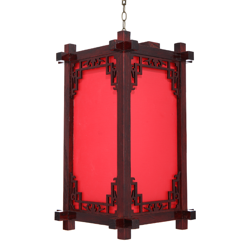 中式仿古宫灯实木灯笼广告印字户外防水火锅灯笼