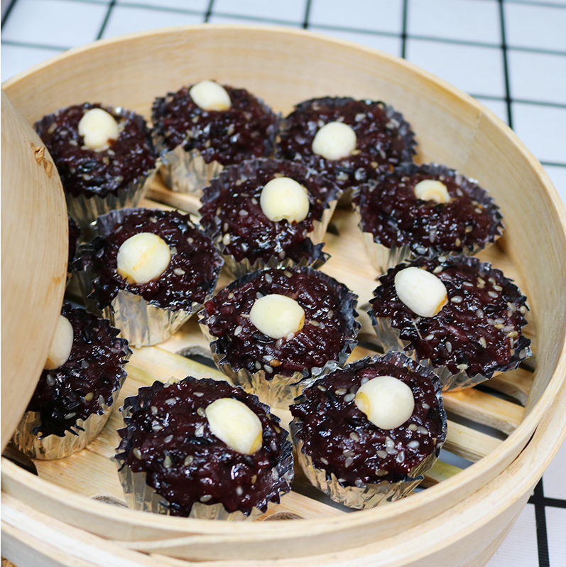 黑米米糕点心阿诺半成品锡纸莲子早茶港式畲族传统中式糕点