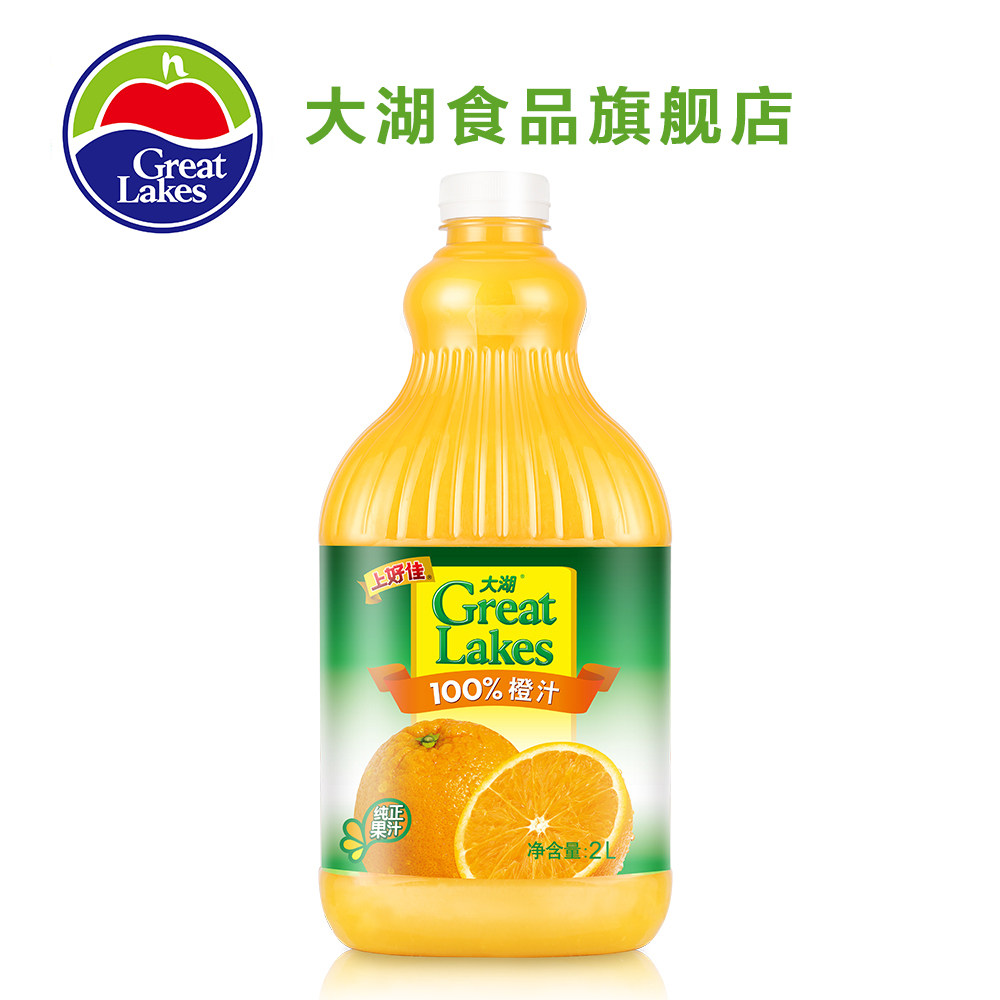 上好佳大湖100%苹果汁纯浓缩鲜榨果汁果蔬汁健康饮料1l*6大瓶整箱