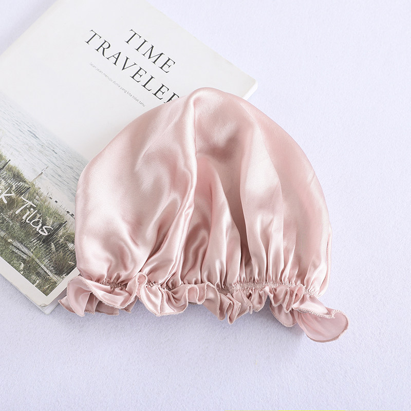 瑞帛汇100桑蚕丝真丝睡帽月子帽产后护发居家养发空调帽化疗帽