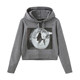 Sweater women 2020 new sweater thick hooded knitted loose outer wear short ladies tops printed sweater Sweater women 2020 new sweater thick hooded knitted loose outer wear short ladies tops printed sweater
