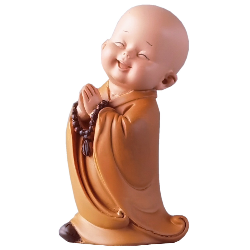迷你慧能小和尚禅意摆件古风办公室茶桌面装饰中国风少林寺纪念品