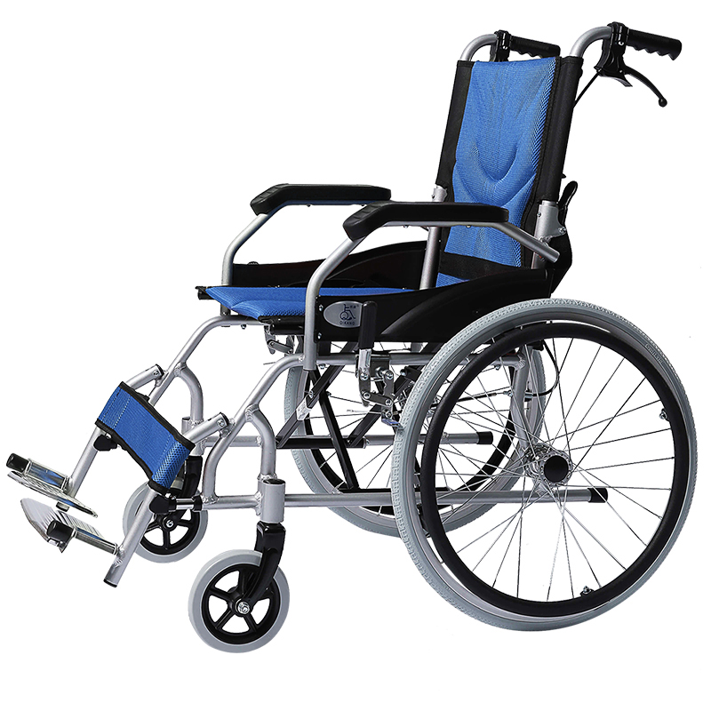 恒倍轻便简易老年人旅行代步折叠舒便携铝合金超轻手动轮椅