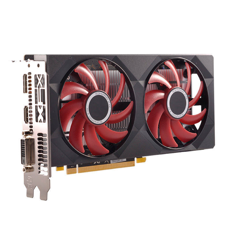 顺丰包邮xfx讯景rx5504g128bitgd5黑狼游戏独立显卡