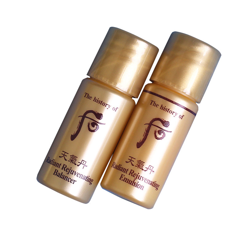 天气丹华泫正品whoo水乳小样5ml花献乳液两件面部护理套装