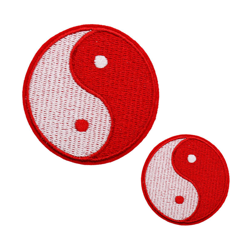 刺绣布贴太极八卦图圆标徽章贴花阴阳鱼衣衣服布贴