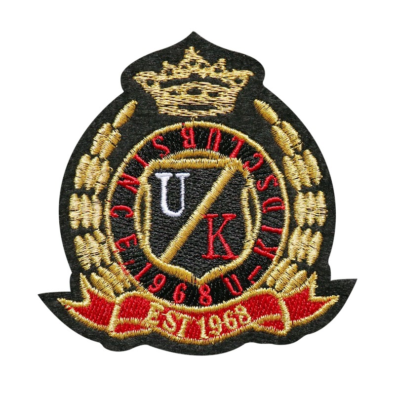 刺绣徽章金线布贴英伦学院diy贴花修补补丁布贴